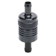 Load image into Gallery viewer, Russell Performance Black Street Fuel Filter (3in Length 1-1/8in diameter 3/8in inlet/outlet) - Back View