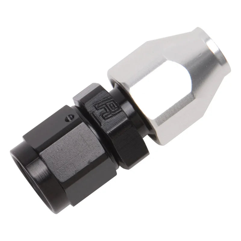 Russell Performance Black/Silver -8 AN Male 37 Degree to 1/2in Aluminum Tube - Main Product View