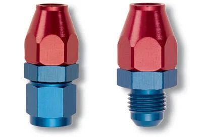 Russell Performance Black/Silver -8 AN Male 37 Degree to 1/2in Aluminum Tube - Side View