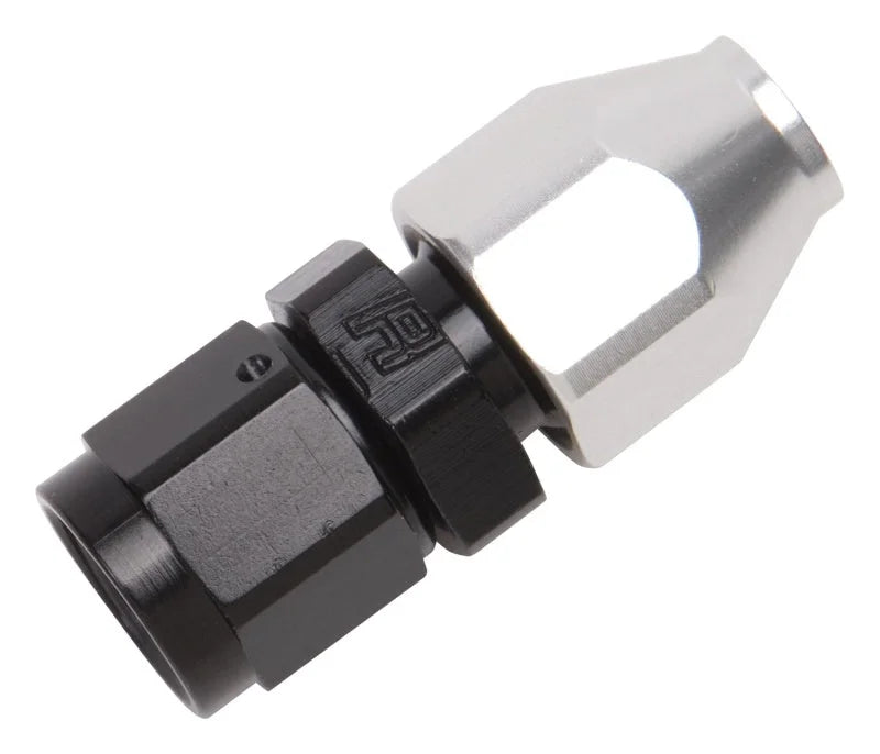 Russell Performance Black/Silver -8 AN Male 37 Degree to 1/2in Aluminum Tube - Back View