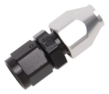 Load image into Gallery viewer, Russell Performance Black/Silver -8 AN Male 37 Degree to 1/2in Aluminum Tube - Back View