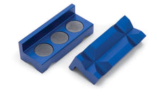Load image into Gallery viewer, Russell Performance Blue Anodized Billet Aluminum Vice Jaws - Main Product View