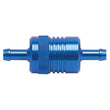 Load image into Gallery viewer, Russell Performance Blue Street Fuel Filter (3in Length 1-1/8in diameter 5/16in inlet/outlet) - Back View