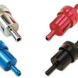 Load image into Gallery viewer, Russell Performance Chrome Street Fuel Filter (3in Length 1-1/8in diameter 3/8in inlet/outlet) - Back View