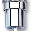 Load image into Gallery viewer, Russell Performance Chrome Street Fuel Filter (3in Length 1-1/8in diameter 5/16in inlet/outlet) - Back View