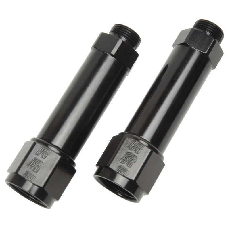 Russell Performance DEMON CARB INLET FITTING IN BLK/SLVR - Side View