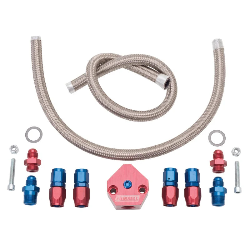 Russell Performance Edelbrock Tunnel Ram Kit for Performer Series Carbs - Back View