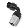 Load image into Gallery viewer, Russell Performance Hose End #6 to #6 Radius Inlet Port 90 Deg Blk/Clr - Installation View