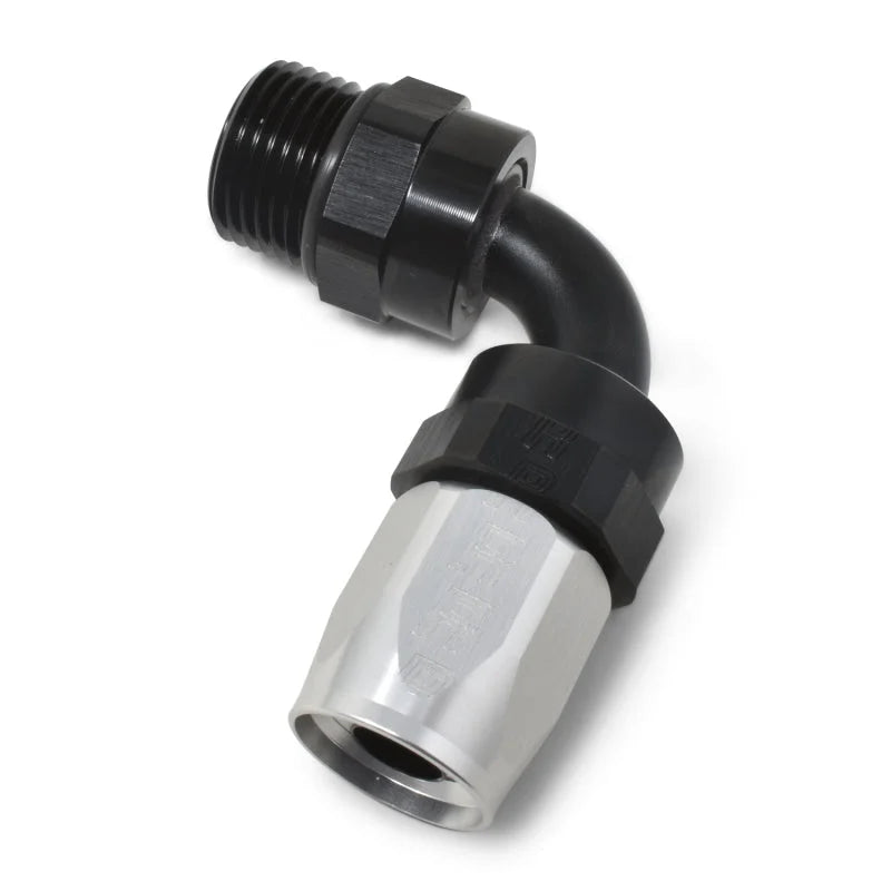 Russell Performance Hose End #6 to #6 Radius Inlet Port 90 Deg Blk/Clr - Installation View