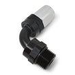Load image into Gallery viewer, Russell Performance Hose End #8 Hose to #8 Radius Inlet Port 90 Deg Blk/Clr - Installation View