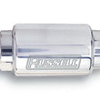 Load image into Gallery viewer, Russell Performance Polished Alum. (3-1/4in Length 1-1/4in dia. -8 x 3/8in male NPT inlet/outlet) - Side View