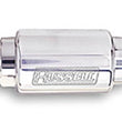 Load image into Gallery viewer, Russell Performance Polished Aluminum (3in Length 1-1/4in dia. -6 male inlet/outlet) - Side View