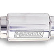 Load image into Gallery viewer, Russell Performance Polished Aluminum (3in Length 1-1/4in dia. -6 male inlet/outlet) - Side View