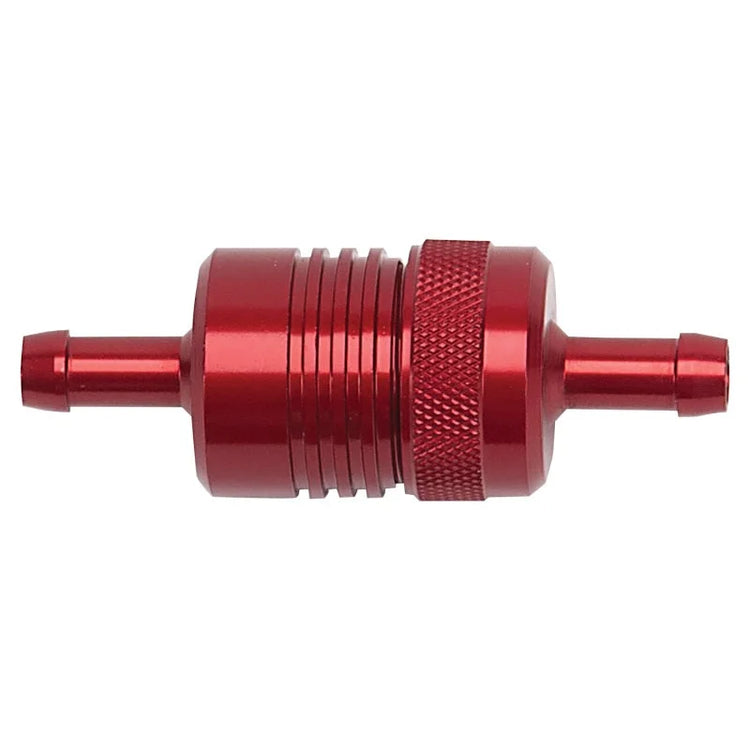 Russell Performance Red Street Fuel Filter (3in Length 1-1/8in diameter 5/16in inlet/outlet) - Main Product View