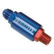 Load image into Gallery viewer, Russell Performance Red/Blue (3-1/4in Length 1-1/4in dia. -8 x 3/8in male NPT inlet/outlet) - Side View