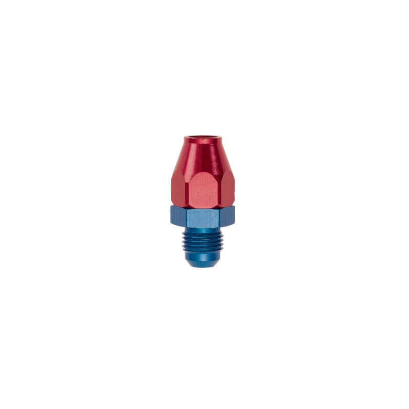 Russell Performance Red/Blue -6 AN Male 37 Degree to 3/8in Aluminum Tube - Back View