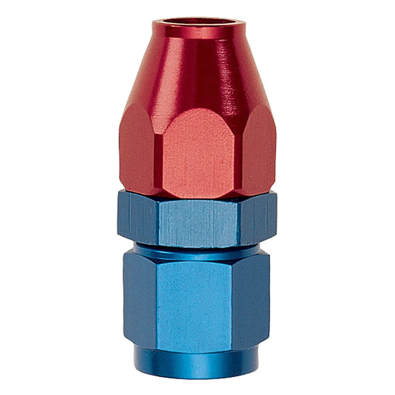 Russell Performance Red/Blue -8 AN Female Swivel to 1/2in Aluminum Tube - Back View