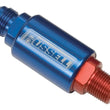 Load image into Gallery viewer, Russell Performance Red/Blue Anodized (3in Length 1-1/4in dia. -6 x 3/8in male NPT inlet/outlet) - Main Product View