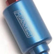 Load image into Gallery viewer, Russell Performance Red/Blue Anodized (3in Length 1-1/4in dia. -6 x 3/8in male NPT inlet/outlet) - Back View