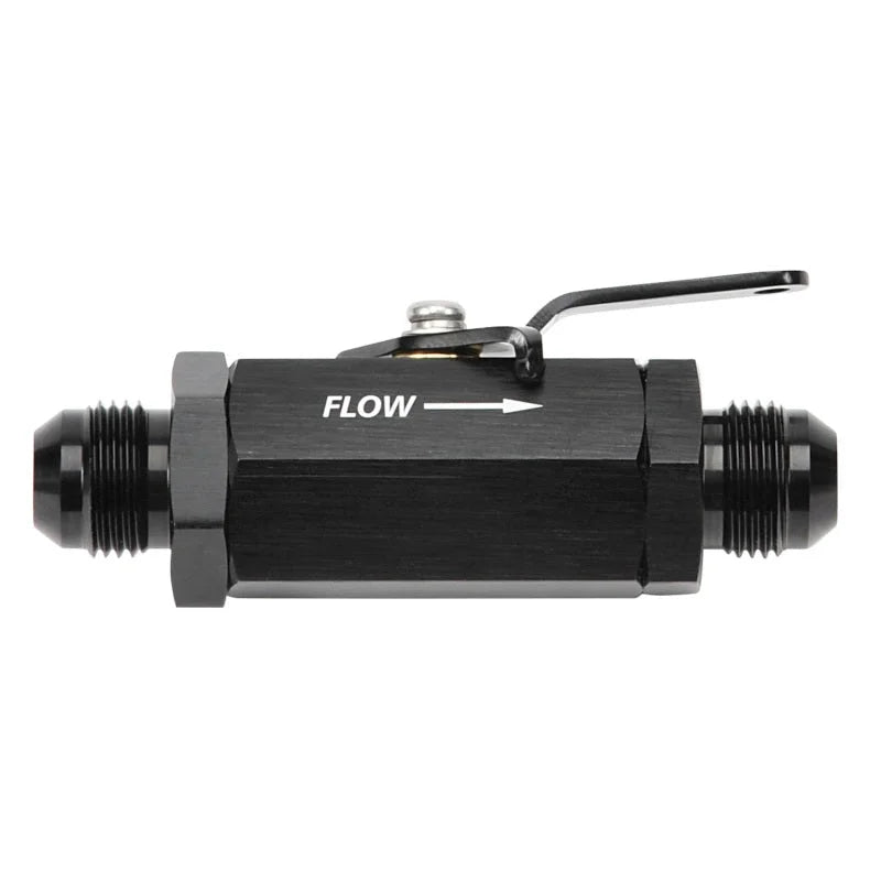 Russell Performance Shutoff Valve -10 AN Male Black Finish - Main Product View