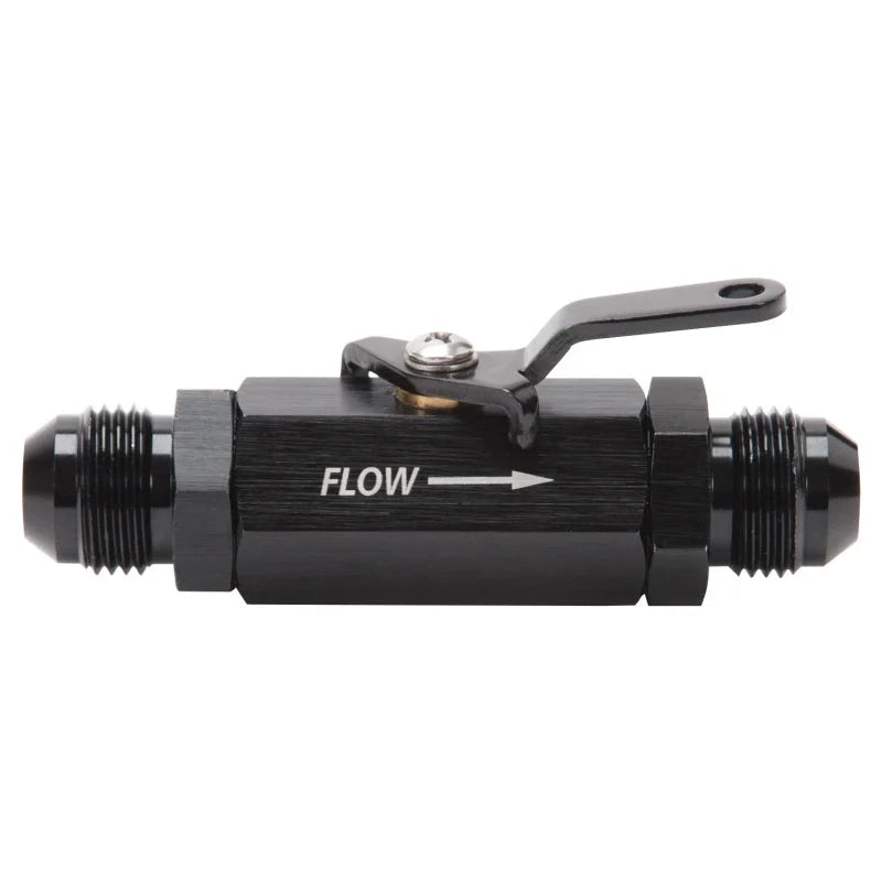 Russell Performance Shutoff Valve -8 AN Male Black Finish - Main Product View