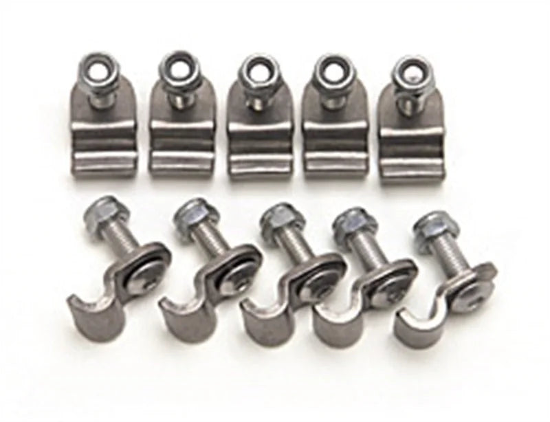 Russell Performance Stainless Steel Brake Line Clamps (12 pcs.) - Side View