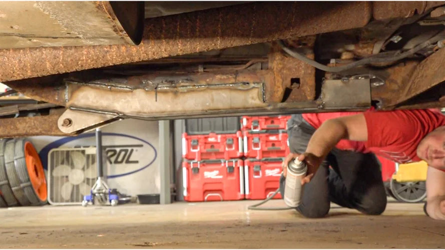 RustBuster Center Frame Repair Kit - Left fits Chevrolet Avalanche, Suburban / GMC Yukon - Installation View