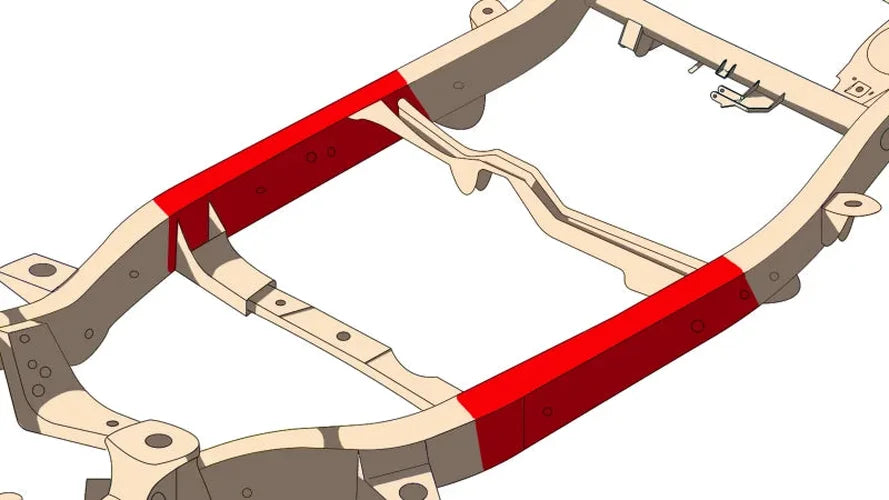 RustBuster Center Frame Repair Kit - Right fits 2003-2009 Toyota 4RUNNER - Detail View