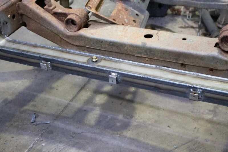 RustBuster Forward Fuel Tank Crossmember fits 2004-2012 Chevrolet Colorado - Installation View