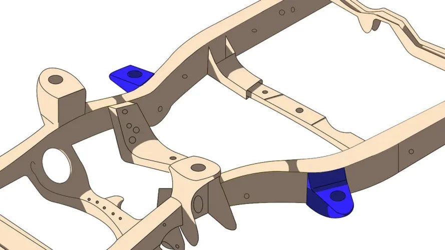 RustBuster Front Body Frame Mount - Right fits Toyota 4RUNNER / Toyota FJ Cruiser - Back View