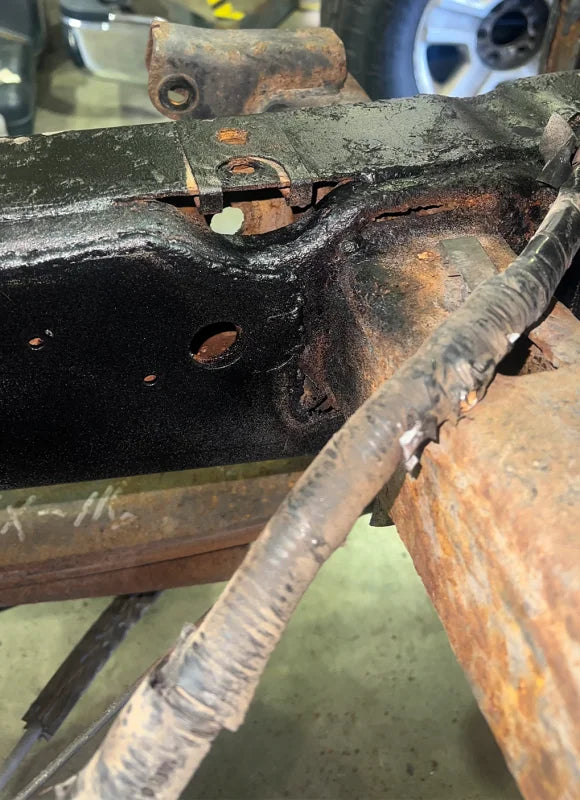 RustBuster Over Axle Frame Section - Left fits 2004-2008 Ford F-150 - Side View