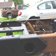 Load image into Gallery viewer, RustBuster Rear Shock Crossmember fits Gm Pick Up Trucks - Side View