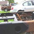 Load image into Gallery viewer, RustBuster Rear Shock Crossmember fits Gm Pick Up Trucks - Side View