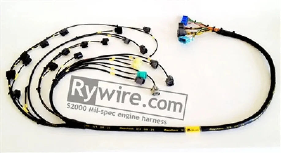 Rywire Honda S2000 AP1/AP2 (Early) Mil-Spec Engine Harness w/OEM Coils/Injector/ECU Plugs - Detail View