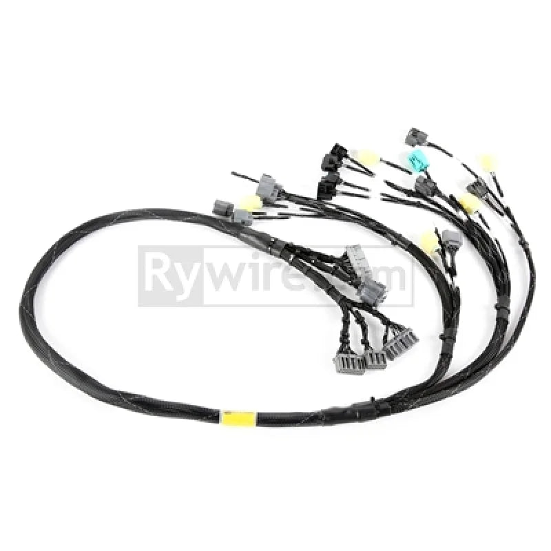 Rywire Honda B-Series OBD2 Tuck Budget Eng Harness w/OBD2 Dist/Inj/Alt/92-95 OBD1 Plug (Adapter Req) - Side View