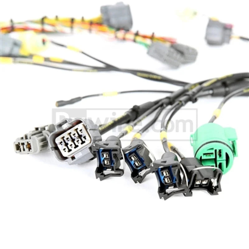 Rywire Honda B/D-Series Mil-Spec Eng Harness w/OBD1 Dist/Inj/Alternator & 92-95 Plugs (Adapter Req) - Side View