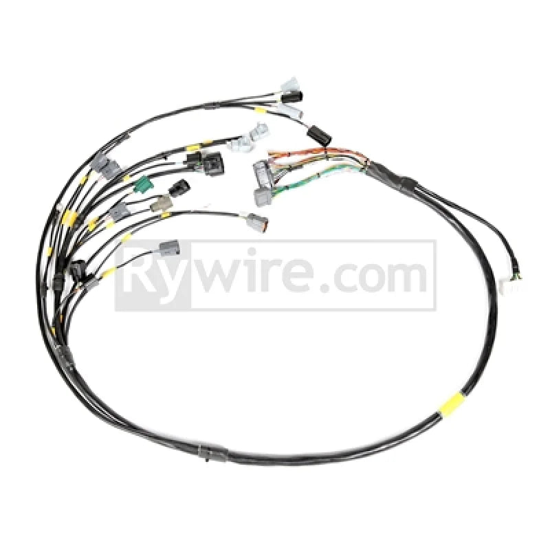 Rywire Mazda RX7 FD3S 13B Mil-Spec Engine Harness w/Denso Primary & Secondary Plugs - Side View