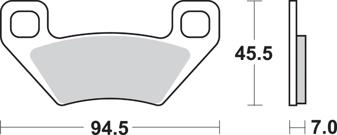 SBS Brake Pads - Side View