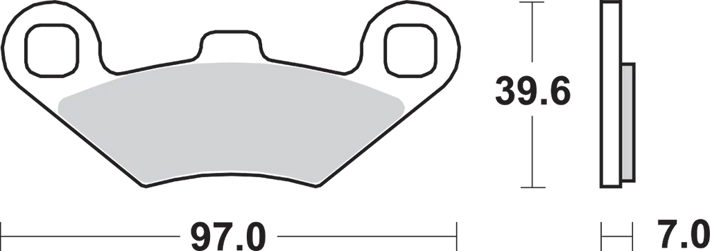 SBS Brake Pads - Polaris - Side View