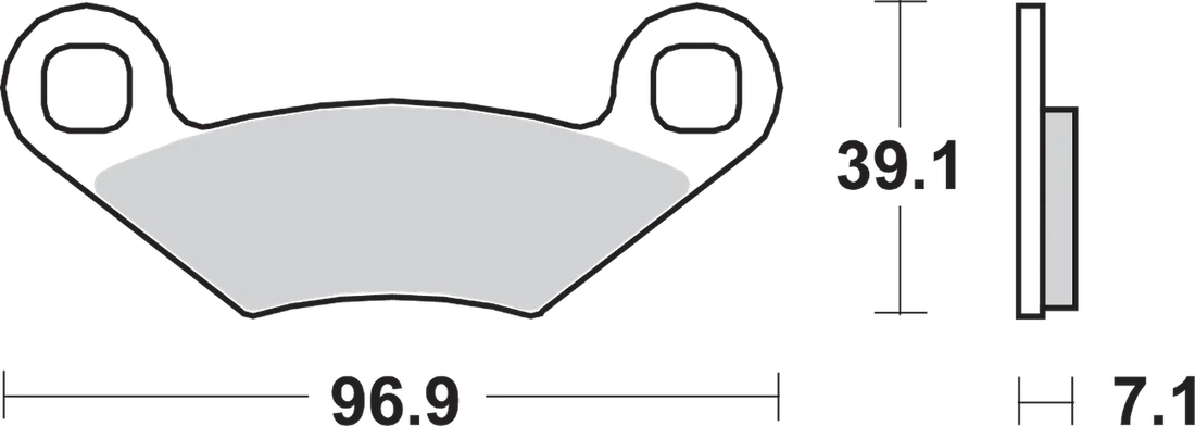 SBS Brake Pads - Polaris - Side View