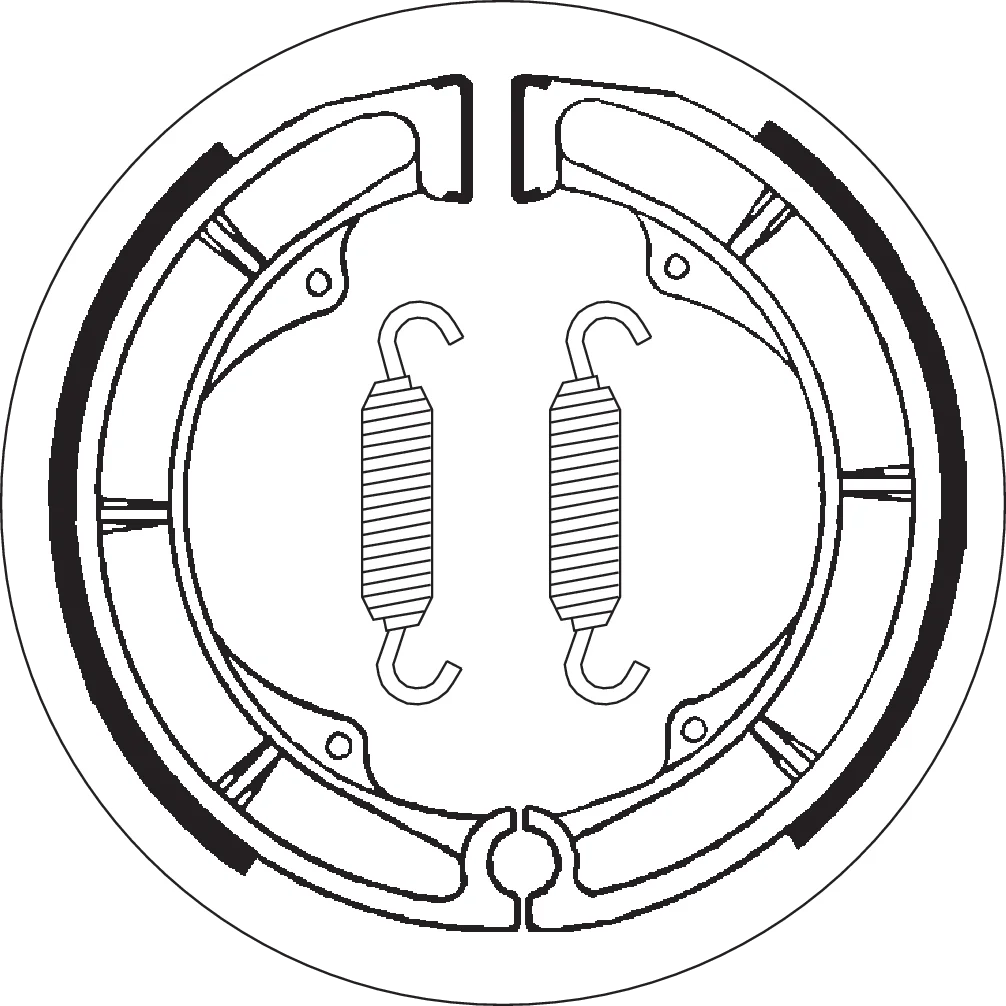 SBS Brake Shoes - Suzuki - Side View