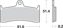 Load image into Gallery viewer, SBS Carbon Tech Brake Pads - Buell - Side View