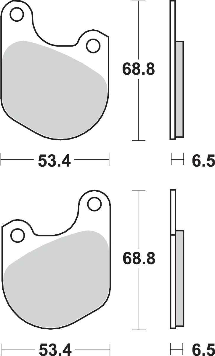 SBS Ceramic Brake Pads - Side View