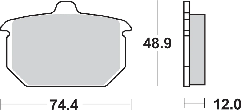 SBS Ceramic Brake Pads - Side View