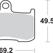 Load image into Gallery viewer, SBS Dual Carbon Brake Pads - NSR250R - Side View