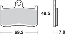 Load image into Gallery viewer, SBS Dual Carbon Brake Pads - NSR250R - Side View