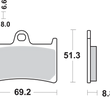 Load image into Gallery viewer, SBS Dual Carbon Brake Pads - Yamaha - Side View