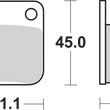 Load image into Gallery viewer, SBS HF Brake Pads - Side View
