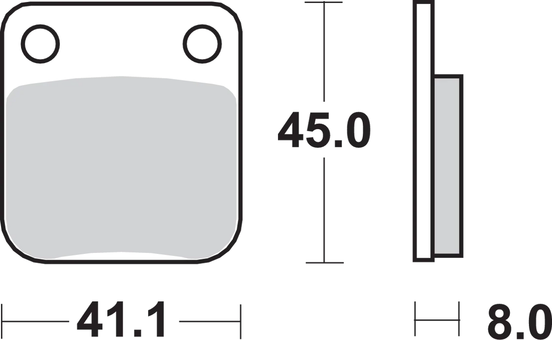 SBS HF Brake Pads - Side View