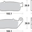 Load image into Gallery viewer, SBS HF Brake Pads - Back View